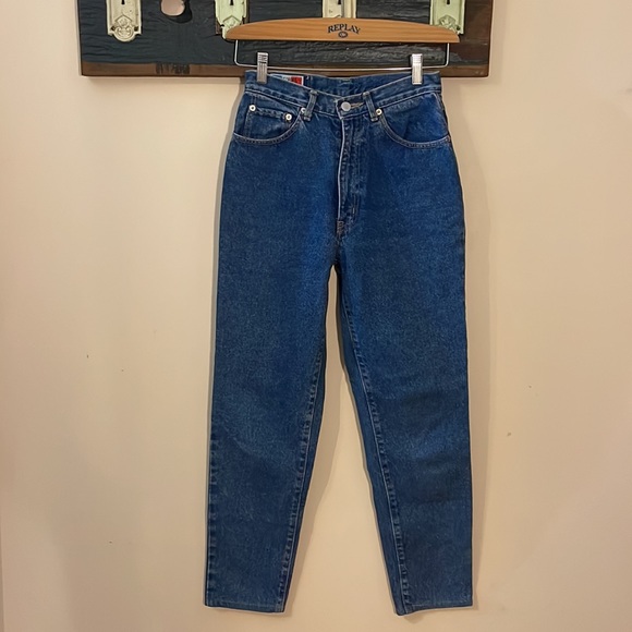 Vintage Something Made in France By Edwin Straight Tapered Leg Jeans Size XS - Picture 2 of 16